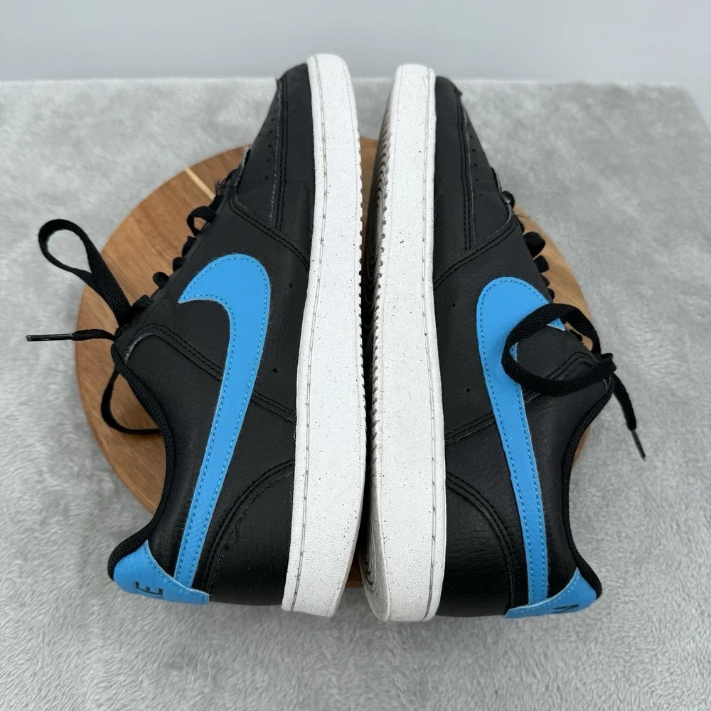 Nike Court Vision Shoe Sneaker Next Nature Low Black Laser Blue Men 9 DH2987-005